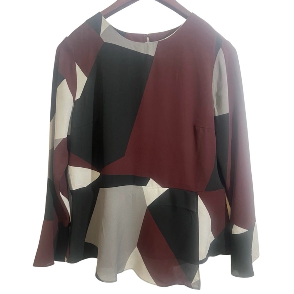Ann Taylor Multicolored Sheer Blouse